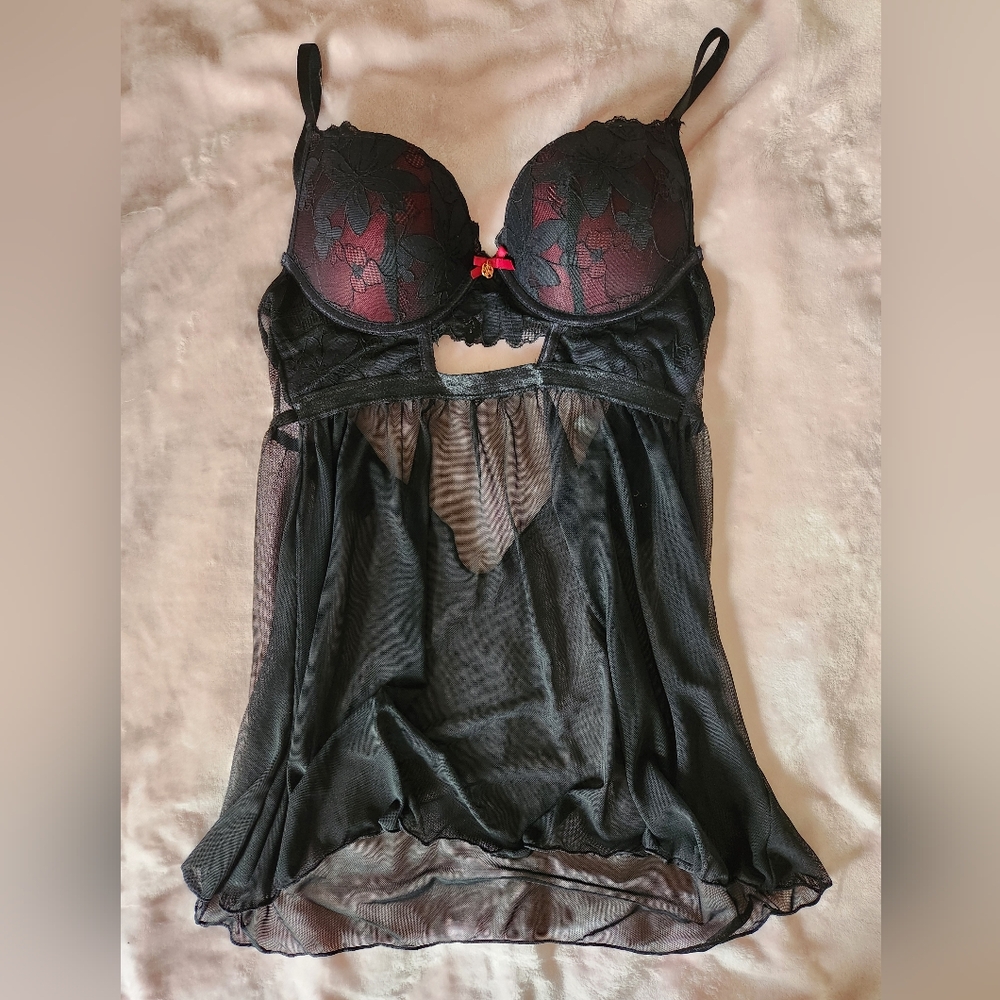 Black and Red lingerie piece